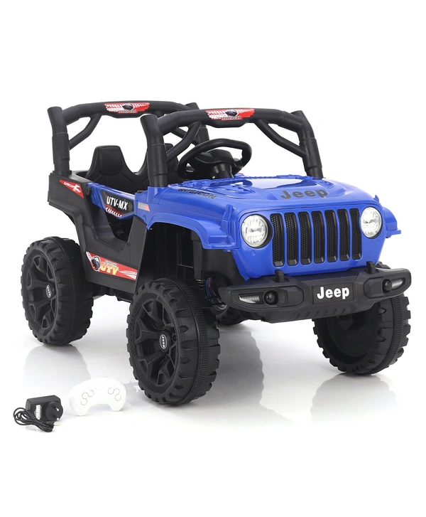 STC Battery Operated Ride On Jeep With Remote Control - L 82 x B 40 x H 42 cm, BLUE