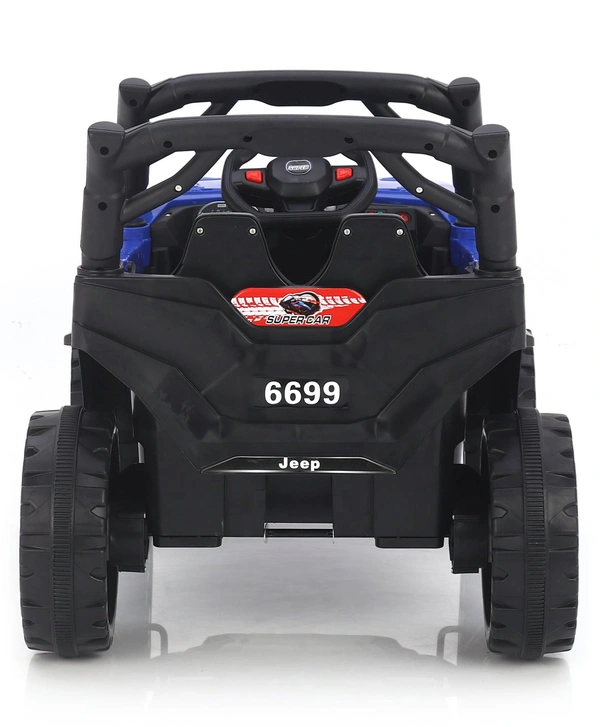 STC Battery Operated Ride On Jeep With Remote Control - L 82 x B 40 x H 42 cm, BLUE