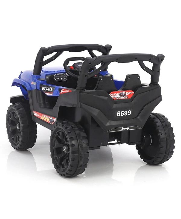 STC Battery Operated Ride On Jeep With Remote Control - L 82 x B 40 x H 42 cm, BLUE