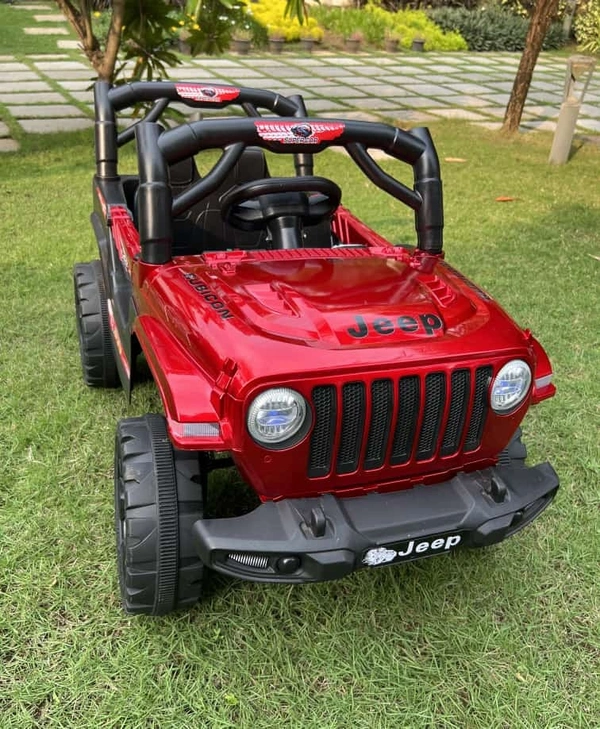 STC Painted Battery Operated Ride On Jeep With Remote Control - L 82 x B 40 x H 42 cm, PAINTED BLUE