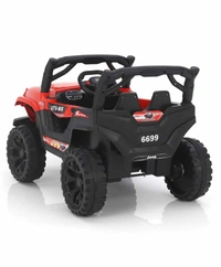 STC Painted Battery Operated Ride On Jeep With Remote Control - L 82 x B 40 x H 42 cm, PAINTED BLUE