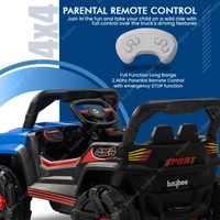 Battery Electric Kids Car, Ride on Baby Car with Bluetooth, Music & Light Jeep Battery Operated Ride On - PAINTED RED, 82 * 40 * 42 cm