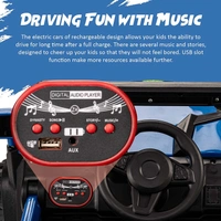 Stc Raminator Rechargeable Battery-Operated Ride on Electric Car for Kids |Baby Kids Car Jeep with Foot Accelerator & Music| Battery Operated Big Car for Kids to Drive 2 to 6 Years Boys Girl - L 110 * W 75 * H 65 cm, Blue