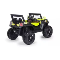 Stc Raminator Rechargeable Battery-Operated Ride on Electric Car for Kids |Baby Kids Car Jeep with Foot Accelerator & Music| Battery Operated Big Car for Kids to Drive 2 to 6 Years Boys Girl - L 110 * W 75 * H 65 cm, Yellow