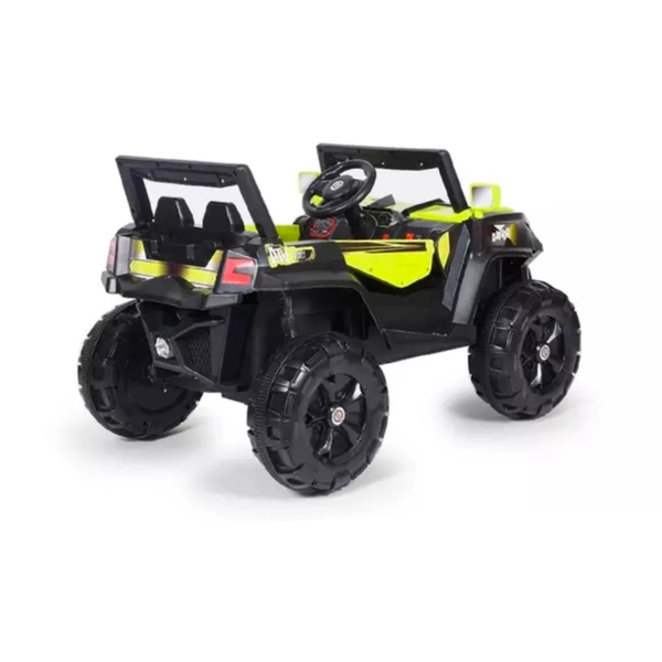 Stc Raminator Rechargeable Battery-Operated Ride on Electric Car for Kids |Baby Kids Car Jeep with Foot Accelerator & Music| Battery Operated Big Car for Kids to Drive 2 to 6 Years Boys Girl - L 110 * W 75 * H 65 cm, Yellow