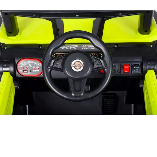 Stc Raminator Rechargeable Battery-Operated Ride on Electric Car for Kids |Baby Kids Car Jeep with Foot Accelerator & Music| Battery Operated Big Car for Kids to Drive 2 to 6 Years Boys Girl - L 110 * W 75 * H 65 cm, Yellow