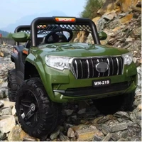 Stc Battery Electric Kids Car, Ride On Baby Car With Bluetooth, Music & Light Jeep Battery Operated Ride On For Kids - Green