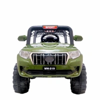 Stc Battery Electric Kids Car, Ride On Baby Car With Bluetooth, Music & Light Jeep Battery Operated Ride On For Kids - Green