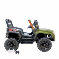 Stc Battery Electric Kids Car, Ride On Baby Car With Bluetooth, Music & Light Jeep Battery Operated Ride On For Kids - Green