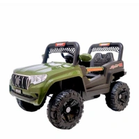 Stc Battery Electric Kids Car, Ride On Baby Car With Bluetooth, Music & Light Jeep Battery Operated Ride On For Kids - Green