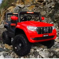 Stc Battery Electric Kids Car, Ride On Baby Car With Bluetooth, Music & Light Jeep Battery Operated Ride On For Kids - Red