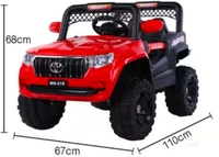 Stc Battery Electric Kids Car, Ride On Baby Car With Bluetooth, Music & Light Jeep Battery Operated Ride On For Kids - Red
