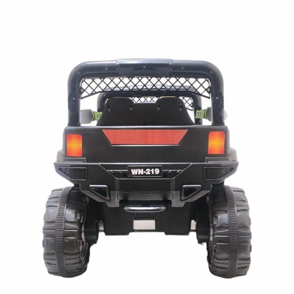 Stc Battery Electric Kids Car, Ride On Baby Car With Bluetooth, Music & Light Jeep Battery Operated Ride On For Kids - Green