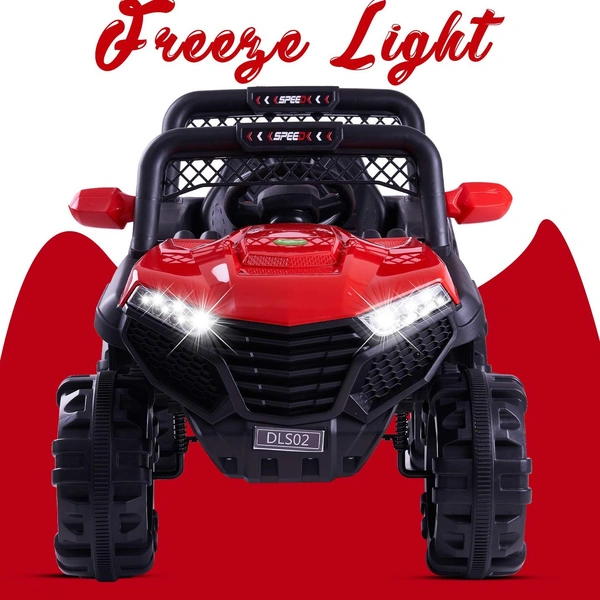 stc KIDS ELECTRIC JEEP FOR AGE 1 TO 6 (MAYBE7) - RED