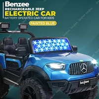 Kids Battery Operated Car Jeep Rechargeable Car for Kids Electric car for Baby Ride On Toy Car with R/C for Boys & Girls Kids 1 to 8 Years - PAINTED BLUE