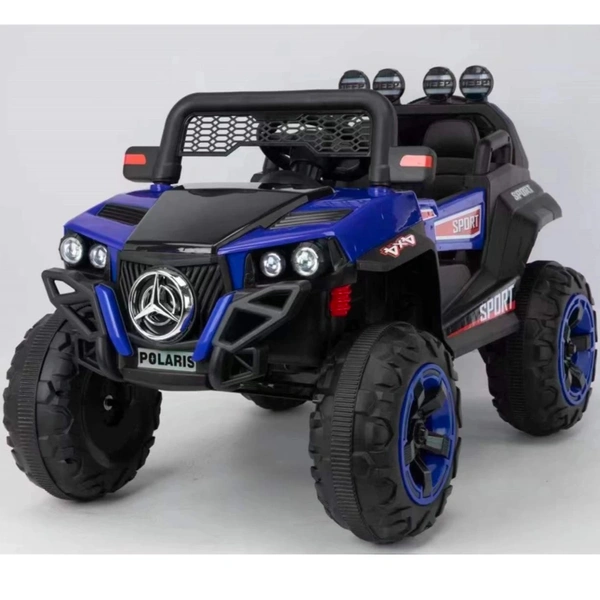 STC Kids Battery Operated Car Jeep Rechargeable Car for Kids Electric car for Baby Ride On Toy Car with R/C for Boys & Girls Kids 1 to 8 Years - PAINTED BLUE