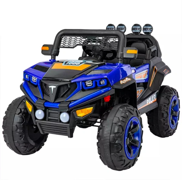 STC Kids Battery Operated Car Jeep Rechargeable Car for Kids Electric car for Baby Ride On Toy Car with R/C for Boys & Girls Kids 1 to 8 Years - PAINTED BLUE