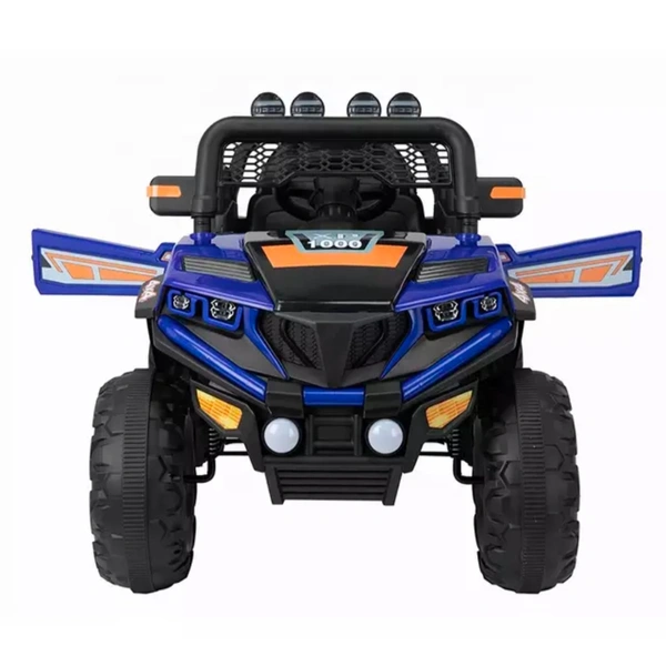 STC Kids Battery Operated Car Jeep Rechargeable Car for Kids Electric car for Baby Ride On Toy Car with R/C for Boys & Girls Kids 1 to 8 Years - PAINTED BLUE