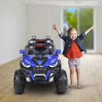 Kidz Auto KAB J909 Jeep (4 Wheel drive ) , Battery-Operated,Remote Control Ride-On with Foot Accelerator,Seat Belt,MP3/USB Port,Spring Suspension,Openable Doors,Spare Wheel Electric Vehicle for Kids - Blue