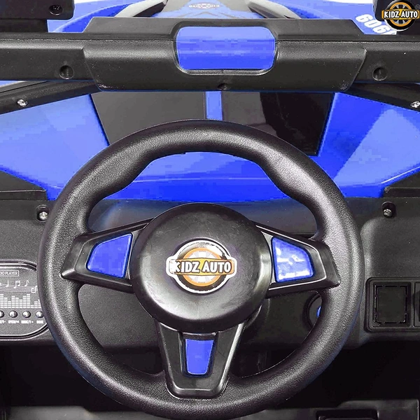 Kidz Auto KAB J909 Jeep (4 Wheel drive ) , Battery-Operated,Remote Control Ride-On with Foot Accelerator,Seat Belt,MP3/USB Port,Spring Suspension,Openable Doors,Spare Wheel Electric Vehicle for Kids - Blue