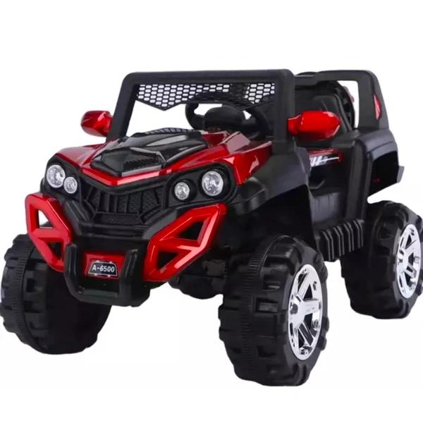Dodge Baby Toy Car to Drive, Rechargeable 12V Battery Operated Ride-On Car for Kids Music Lights with R/C Jeep, Electric-Car, Kids Car, Racing Car for Boys & Girls Age 2-6 Years Old - PAINTED RED