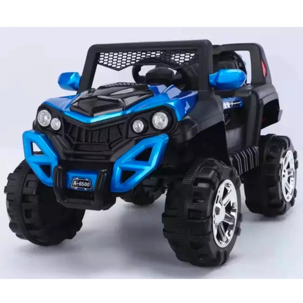 Dodge Baby Toy Car to Drive, Rechargeable 12V Battery Operated Ride-On Car for Kids Music Lights with R/C Jeep, Electric-Car, Kids Car, Racing Car for Boys & Girls Age 2-6 Years Old - PAINTED BLUE