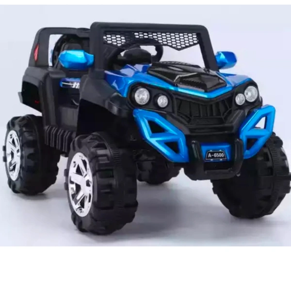 Dodge Baby Toy Car to Drive, Rechargeable 12V Battery Operated Ride-On Car for Kids Music Lights with R/C Jeep, Electric-Car, Kids Car, Racing Car for Boys & Girls Age 2-6 Years Old - PAINTED BLUE