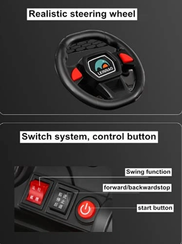 STC Kids Battery Operated Car Jeep Rechargeable Car for Kids Electric car for Baby Ride On Toy Car with R/C for Boys & Girls Kids 1 to 8 Years - PAINTED RED