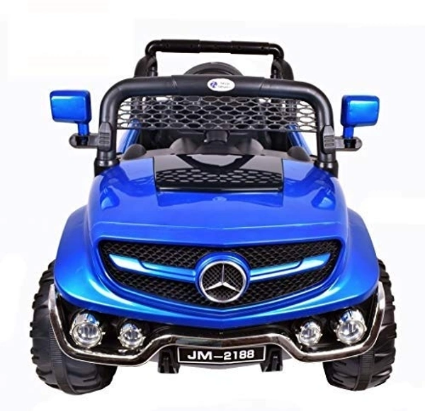 STC Kids Battery Operated Car Jeep Rechargeable Car for Kids Electric car for Baby Ride On Toy Car with R/C for Boys & Girls Kids 1 to 8 Years - PAINTED BLUE