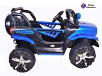 STC Kids Battery Operated Car Jeep Rechargeable Car for Kids Electric car for Baby Ride On Toy Car with R/C for Boys & Girls Kids 1 to 8 Years - PAINTED BLUE