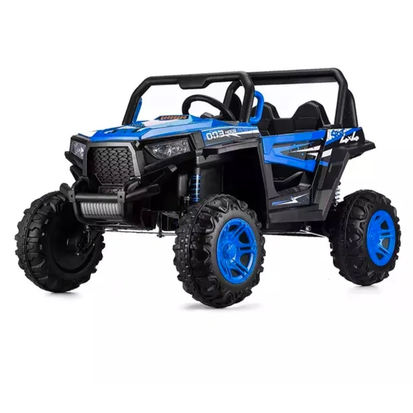 Stc Wrath Rechargeable Battery-Operated Ride on Electric Car Jeep for Kids | Baby Car Jeep with Bluetooth, USB, Music | Battery Operated Big Car for Kids to Drive 2 to 8 Years Boys Girls  - Blue