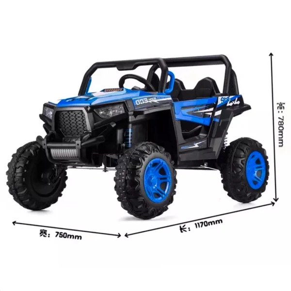Stc Wrath Rechargeable Battery-Operated Ride on Electric Car Jeep for Kids | Baby Car Jeep with Bluetooth, USB, Music | Battery Operated Big Car for Kids to Drive 2 to 8 Years Boys Girls  - Blue
