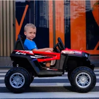 Stc Wrath Rechargeable Battery-Operated Ride on Electric Car Jeep for Kids | Baby Car Jeep with Bluetooth, USB, Music | Battery Operated Big Car for Kids to Drive 2 to 8 Years Boys Girls  - Red