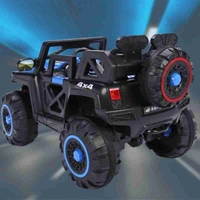 Stc Goods Pro Car to Drive, Rechargeable 12V Battery Operated Ride-On Car for Kids Music Lights with R/C Jeep, Electric-Car, Kids Car, Racing Car for Boys & Girls Age 2-6 Years - Blue