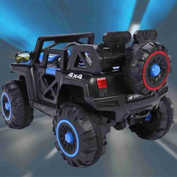 Stc Goods Pro Car to Drive, Rechargeable 12V Battery Operated Ride-On Car for Kids Music Lights with R/C Jeep, Electric-Car, Kids Car, Racing Car for Boys & Girls Age 2-6 Years - Blue