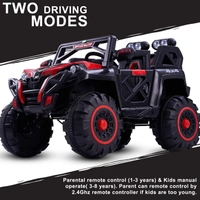 Stc Goods Pro Car to Drive, Rechargeable 12V Battery Operated Ride-On Car for Kids Music Lights with R/C Jeep, Electric-Car, Kids Car, Racing Car for Boys & Girls Age 2-6 Years - Red