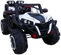 Stc Goods Pro Car to Drive, Rechargeable 12V Battery Operated Ride-On Car for Kids Music Lights with R/C Jeep, Electric-Car, Kids Car, Racing Car for Boys & Girls Age 2-6 Years - White