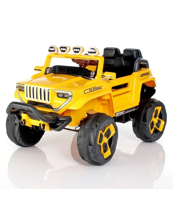 Bugatti Two Seater Jeep Ride On with Light & Sound - Yellow