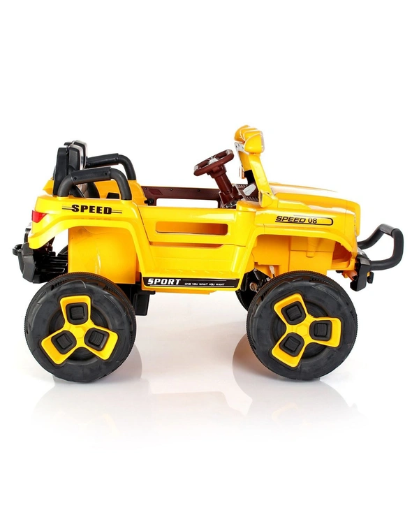 Bugatti Two Seater Jeep Ride On with Light & Sound - Yellow