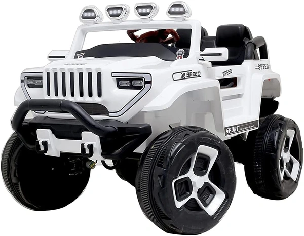 Bugatti Two Seater Jeep Ride On with Light & Sound - White