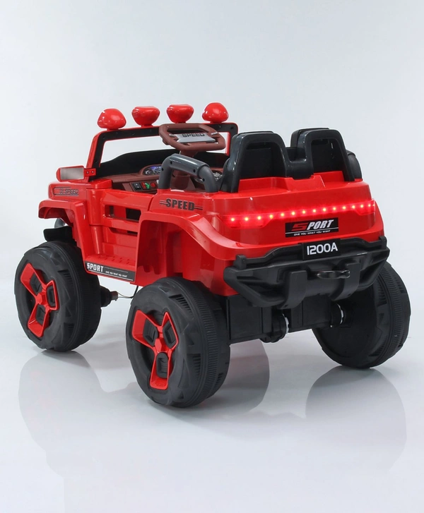 Bugatti Two Seater Jeep Ride On with Light & Sound - Red
