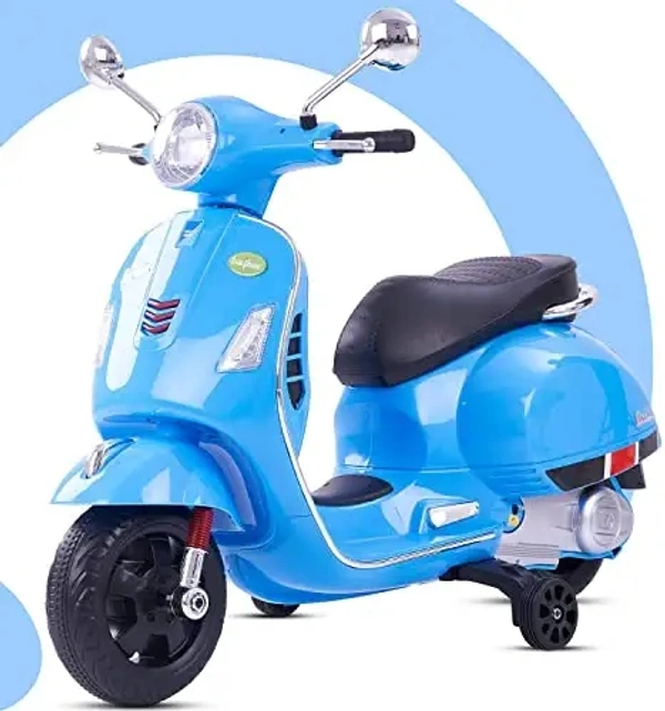 Vespa Electric Ride On Bike For Kids Aged 1 To 6 - Blue