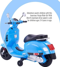 Vespa Electric Ride On Bike For Kids Aged 1 To 6 - Blue