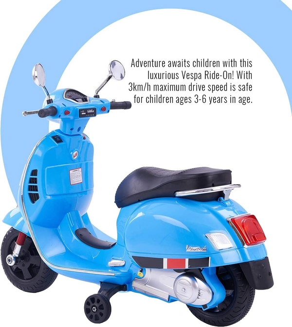 Vespa Electric Ride On Bike For Kids Aged 1 To 6 - Blue