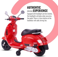 Vespa Electric Ride On Bike For Kids Aged 1 To 6 - Red