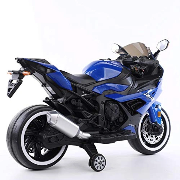 RR Super Bike With Rechargeable Battery Operator Ride-On Bike For Kids (2 To 7YRS) - Blue