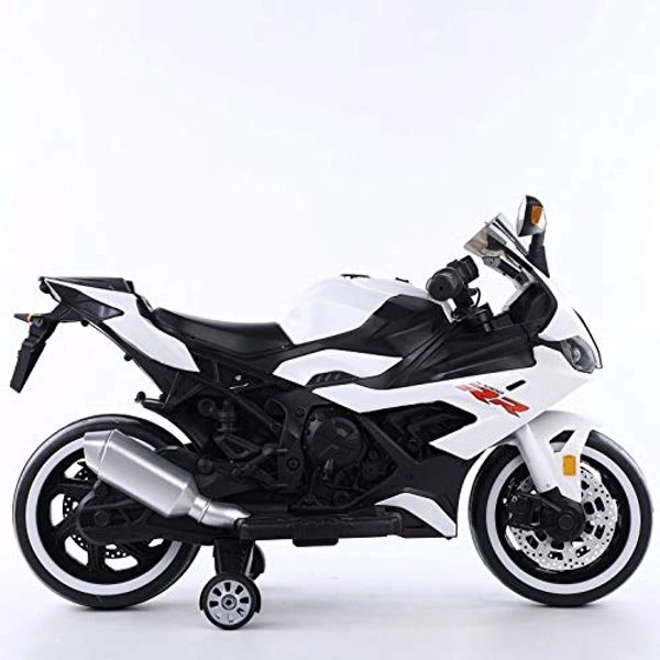 RR Super Bike With Rechargeable Battery Operator Ride-On Bike For Kids (2 To 7YRS) - White