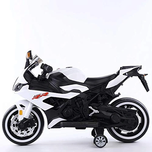 RR Super Bike With Rechargeable Battery Operator Ride-On Bike For Kids (2 To 7YRS) - White