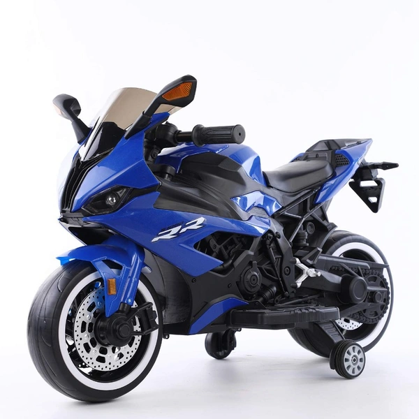 RR Super Bike With Rechargeable Battery Operator Ride-On Bike For Kids (2 To 7YRS) - Blue