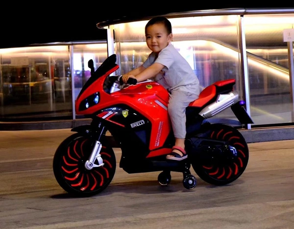 stc R1 BIG SIZE KIDS ELECTRIC BIKE FOR AGE 1 TO 9 (Maybe 10) - Red
